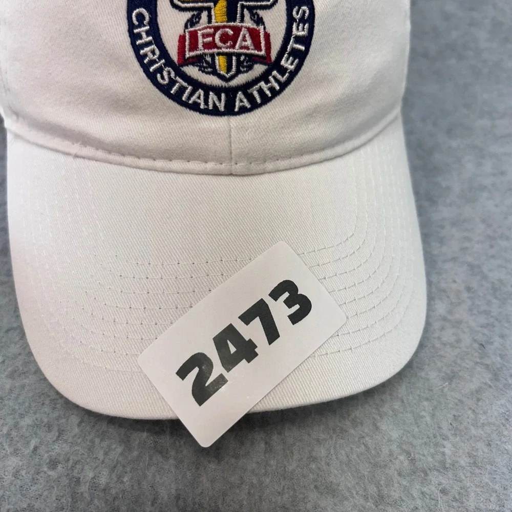 FCA Logo Mens White Fellowship of Christian Athletes Baseball Hat Adjustable OS